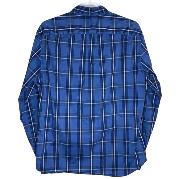 J Crew Offshore Performance Shirt Mens L Blue Plaid Button Down Preppy Casual - Picture 4 of 11